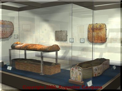 Sarcophagus of Madja (ca. 1490-1470 b.c.) and sarcophagus of Soutymes (ca. 1000 b.c.)