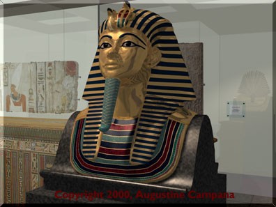 The burial mask of Tutankhamon, late 14th century b.c.